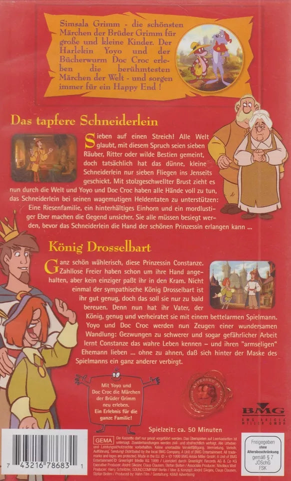 Simsala Grimm 2: Das tapfere Schneiderlein & König Drosselbart (VHS - 1999 - DE)