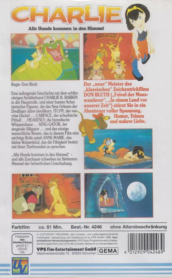 Charlie - Alle Hunde kommen in den Himmel (VHS - 1996 - DE)