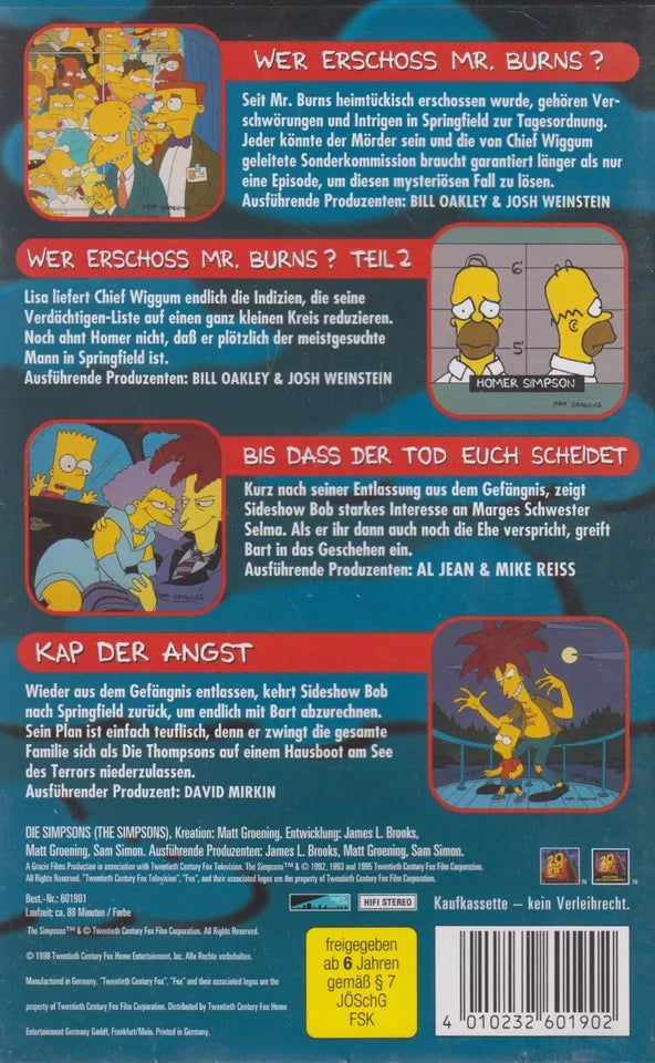 Die Simpsons: Mörderische Geschichten aus Springfield (VHS - 1998 - DE)