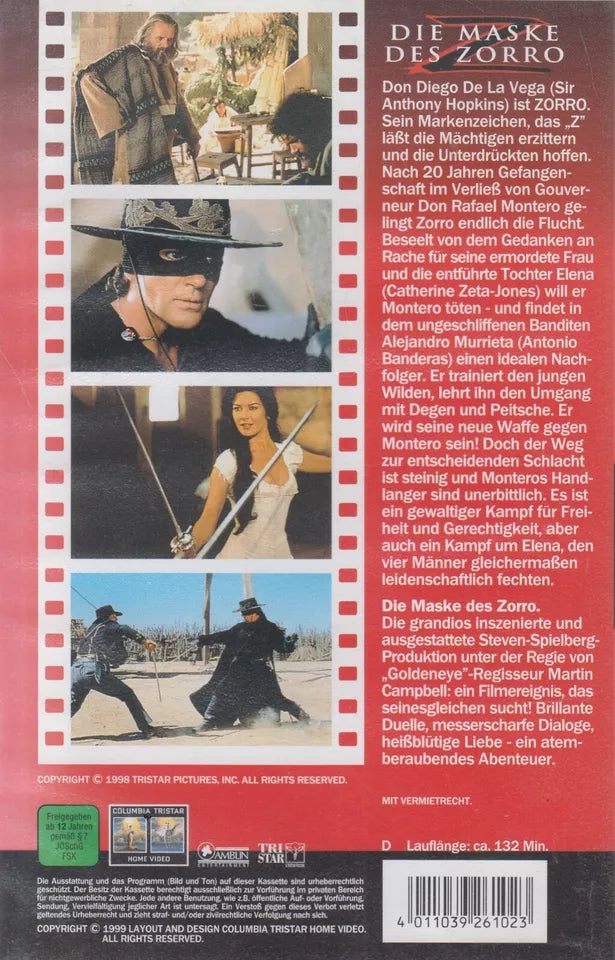 Le Masque de Zorro (VHS - 1999 - DE)