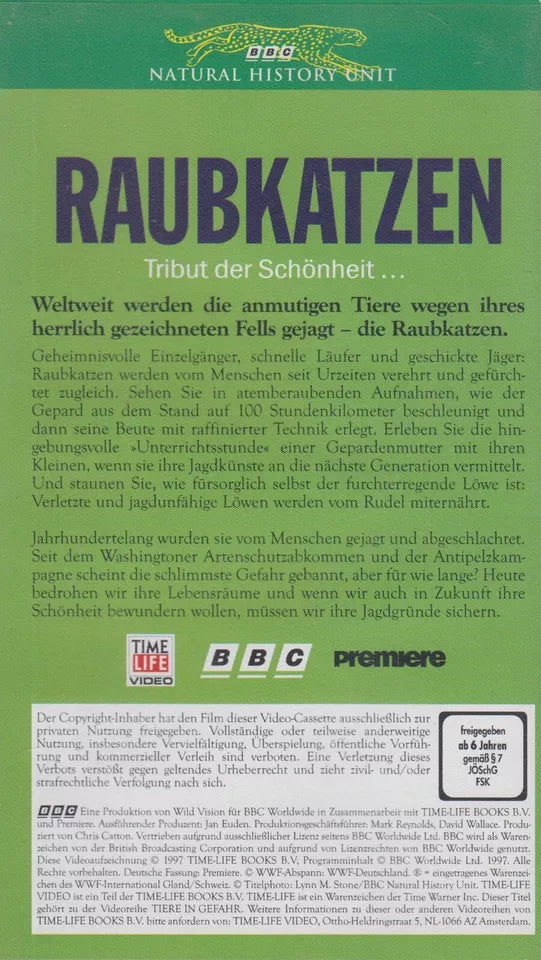 Tiere in Gefahr: Raubkatzen (VHS - 1997 - DE)