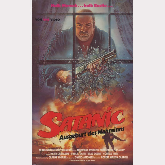 Satanic Ausgeurt des Wahnsinns VPS Video 1989 VHS Kassette Cover