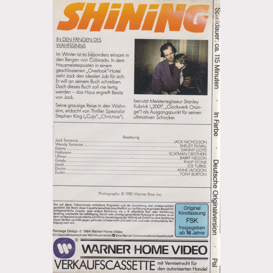 Shining (VHS - 1984 - DE)