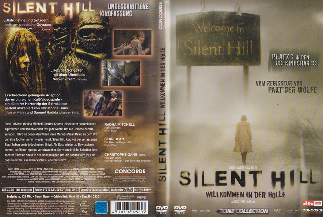 Einleger vom Film Silent Hill - Willkommen in der Hölle auf DVD erschienen bei Concorde Home Entertainment im Jahr 2006