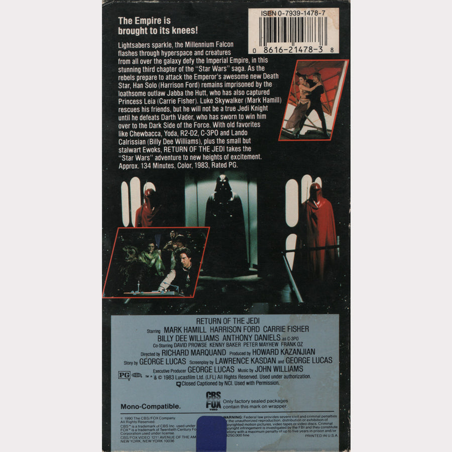 Star Wars VI: Return of the Jedi (VHS - 1990 - US)