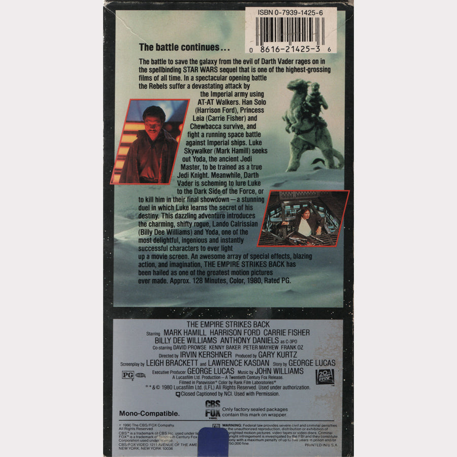 Star Wars V: The Empire Strikes Back (VHS - 1990 - US)