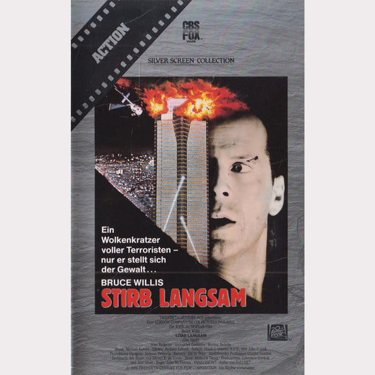 Cover vom Film Stirb Langsam auf VHS Kassette erschienen bei CBS/Fox Video im Jahr 1990 in der Auflage der Silver Screen Collection