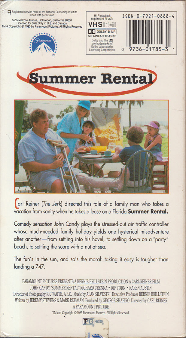 Location d'été (VHS - 1993 - États-Unis)