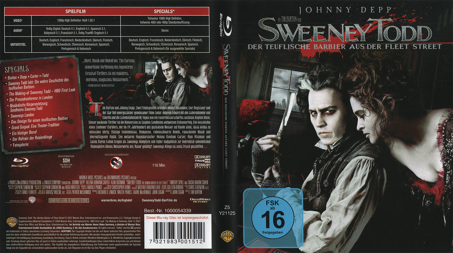 Sweeney Todd - Der teuflische Barbier aus der Fleet Street (Blu-ray - 2008 - DE)