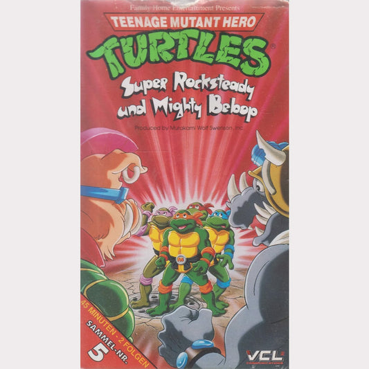 Les Tortues Ninja 5 : Super Rocksteady et Mighty Bebop (VHS - 1991 - DE)
