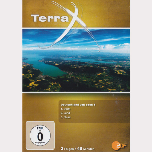 Cover der DVD Terra X: Deutschland von oben 1 veröffentlicht von Universum Film / ZDF Video im Jahr 2011