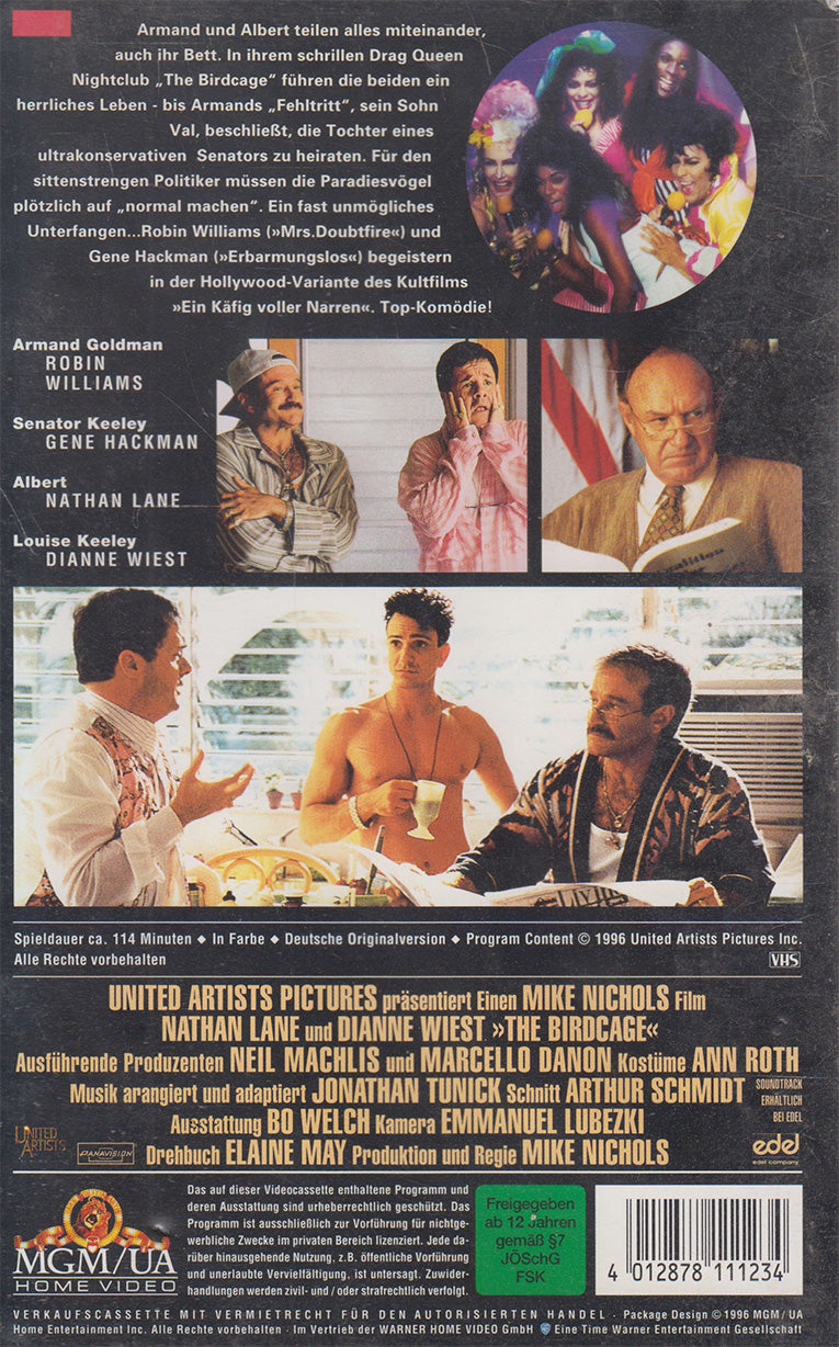 The Birdcage - Ein Paradies für schrille Vögel (VHS - 1996 - DE)