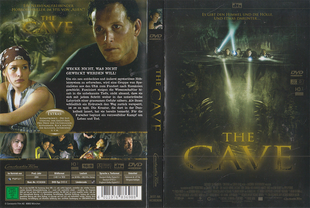 Einleger der DVD des Films The Cave erschienen bei Constantin Film