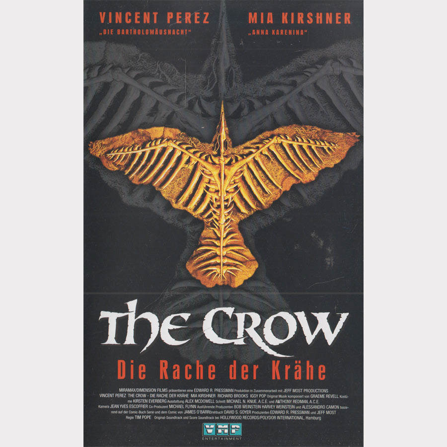 The Crow Die Rache der Krähe VMP Entertainment 1997 VHS Kassette Cover