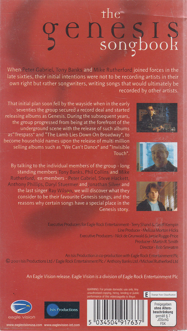 The Genesis Songbook (VHS - DE)