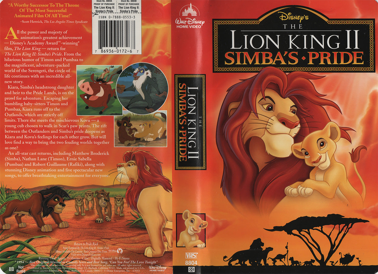 The Lion King II: Simba's Pride (VHS - US)