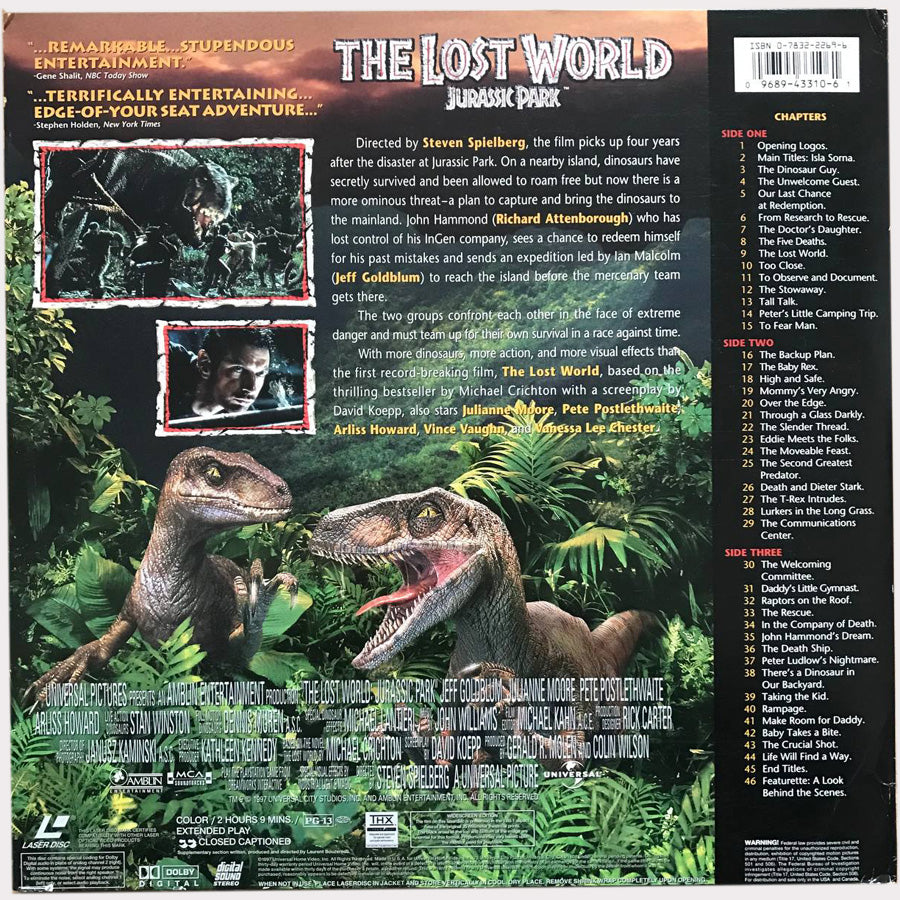 Le Monde perdu : Jurassic Park (2xLaserdisc - États-Unis)