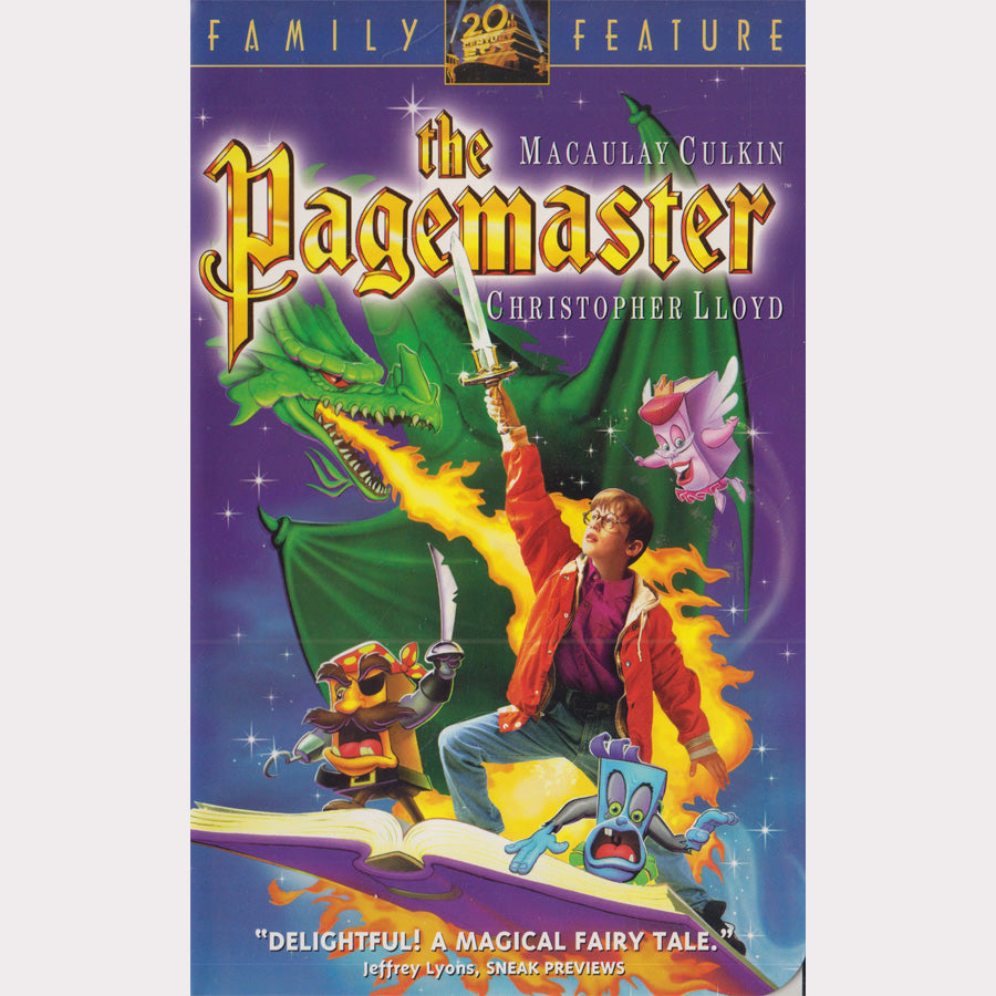 The Pagemaster Fox Video 1995 VHS Kassette Cover