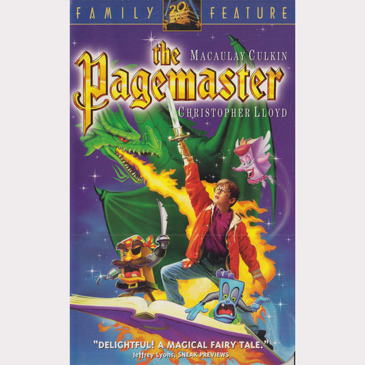 The Pagemaster Fox Video 1995 VHS Kassette Cover