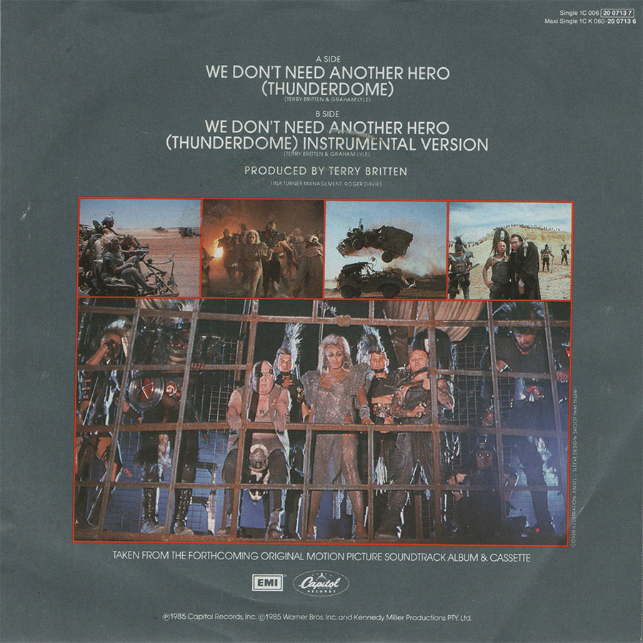 Tina Turner - We Don't Need Another Hero (Thunderdome) (Vinyl 7" - 1985 - EU)