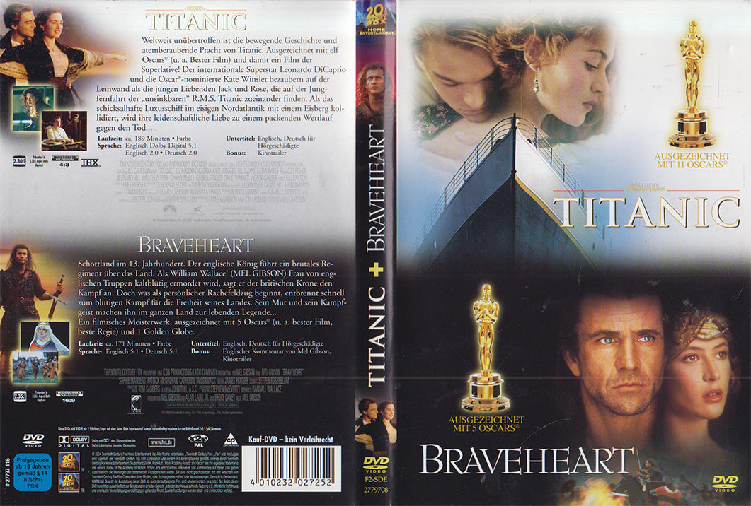 Titanic / Braveheart (2xDVD - 2004 - DE)
