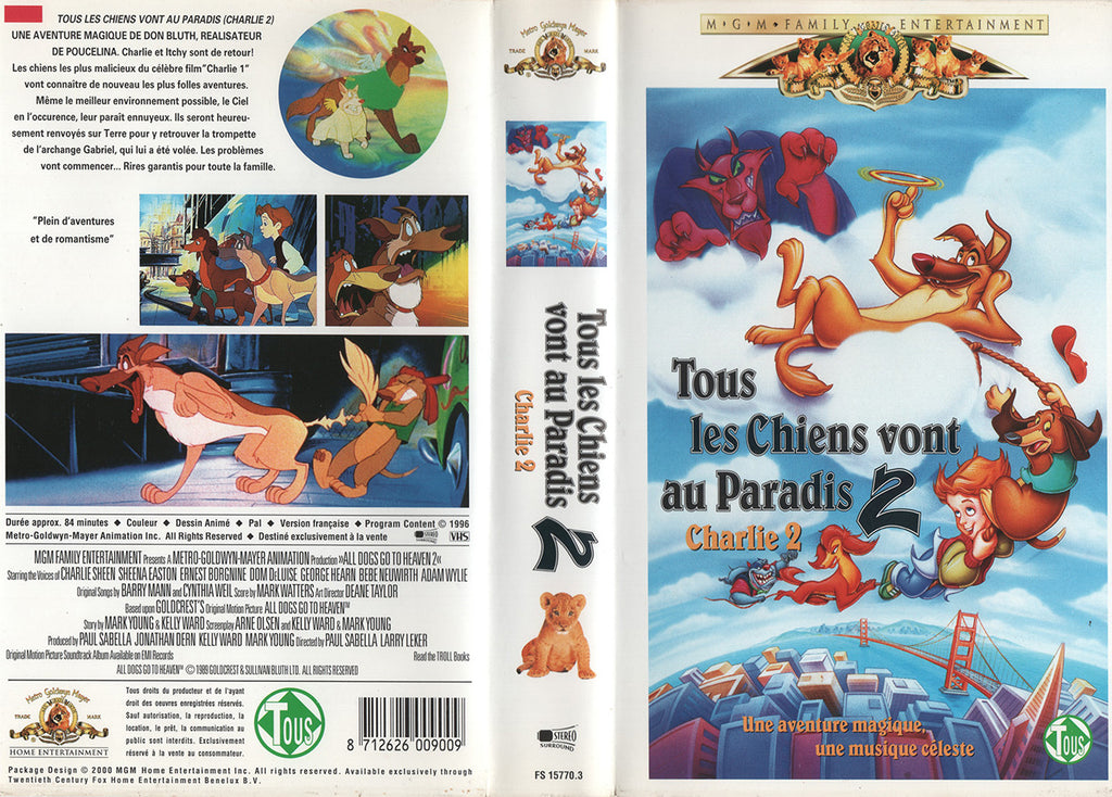 Tous les Chiens vont au Paradis 2 - Charlie 2 (VHS - 2000 - FR)