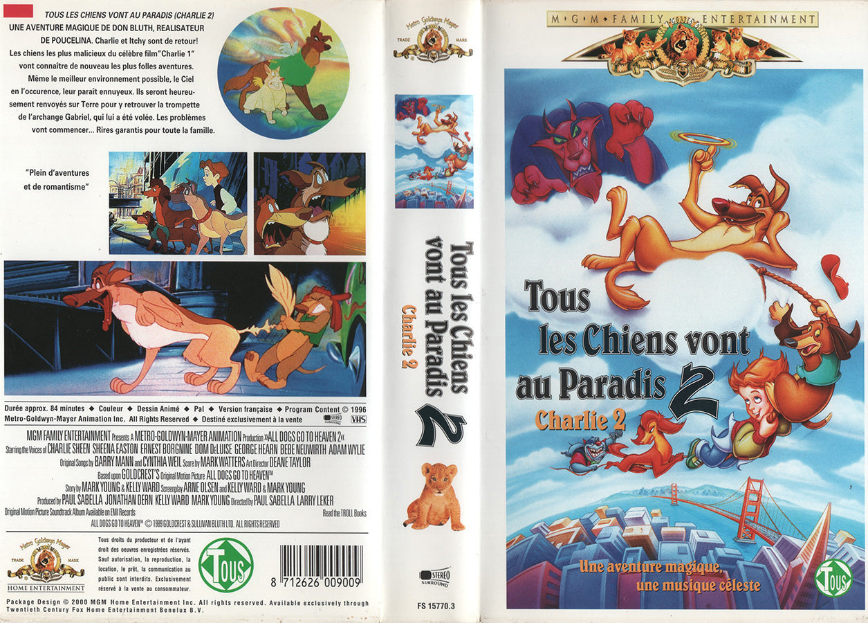 Tous les Chiens vont au Paradis 2 - Charlie 2 (VHS - 2000 - FR)