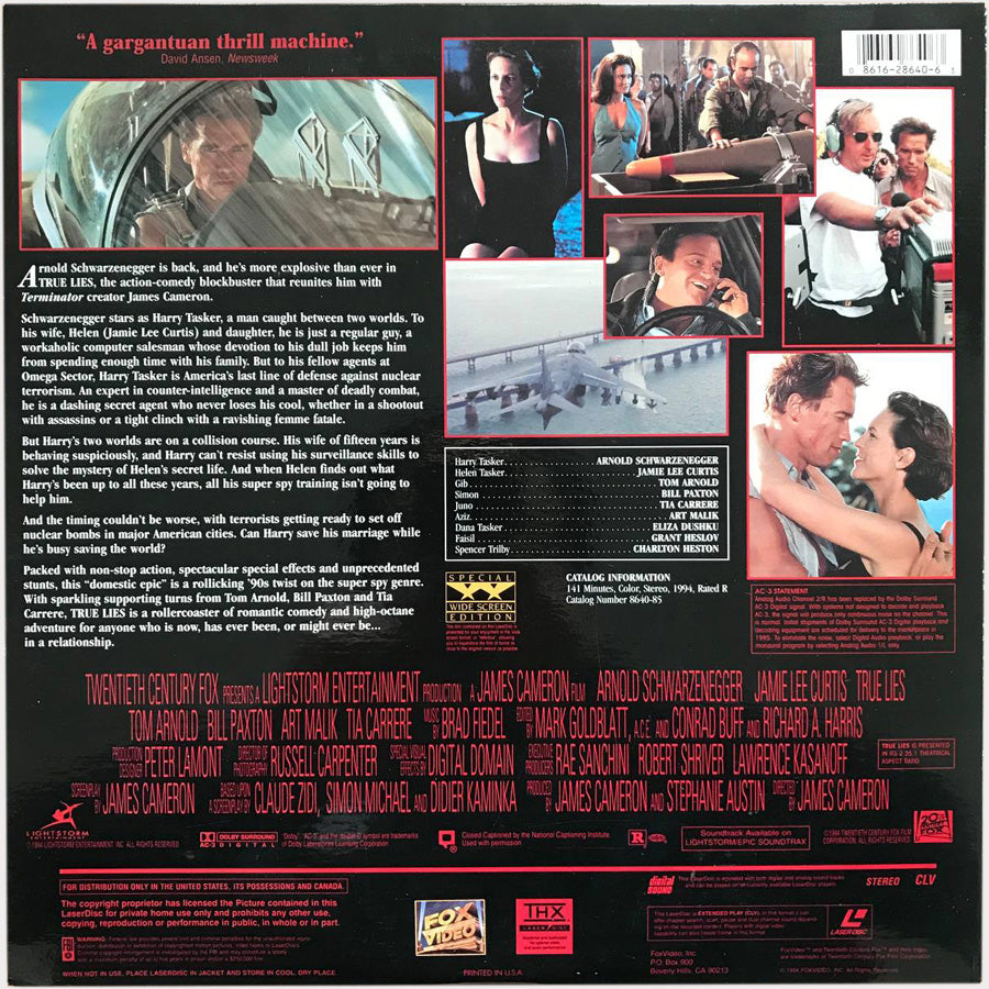 True Lies (2xLaserdisc - 1994 - États-Unis)