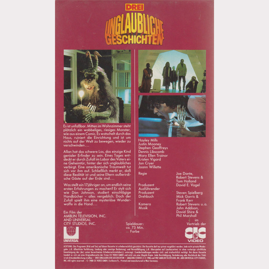 Drei unglaubliche Geschichten (VHS - 1988 - DE)