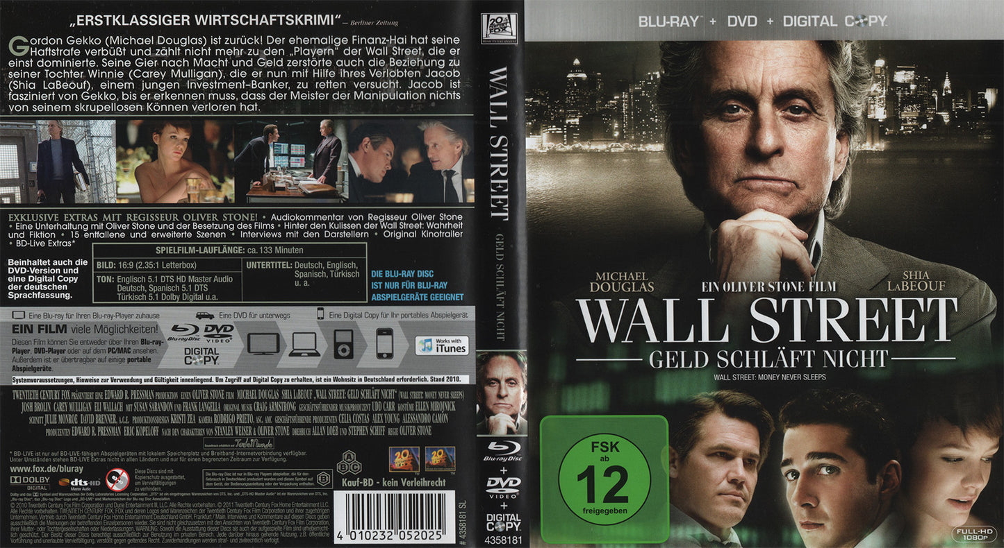 Wall Street - Geld schläft nicht (Blu-ray + DVD - 2011 - DE)