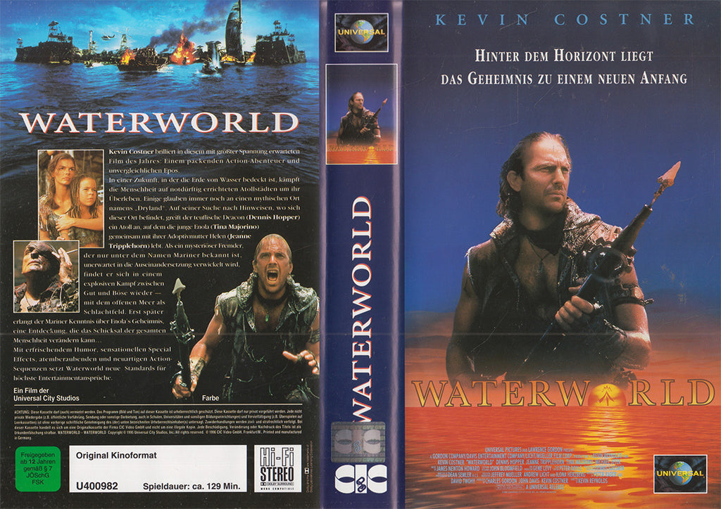 Waterworld Universal CIC 1996 VHS Kassette Einleger