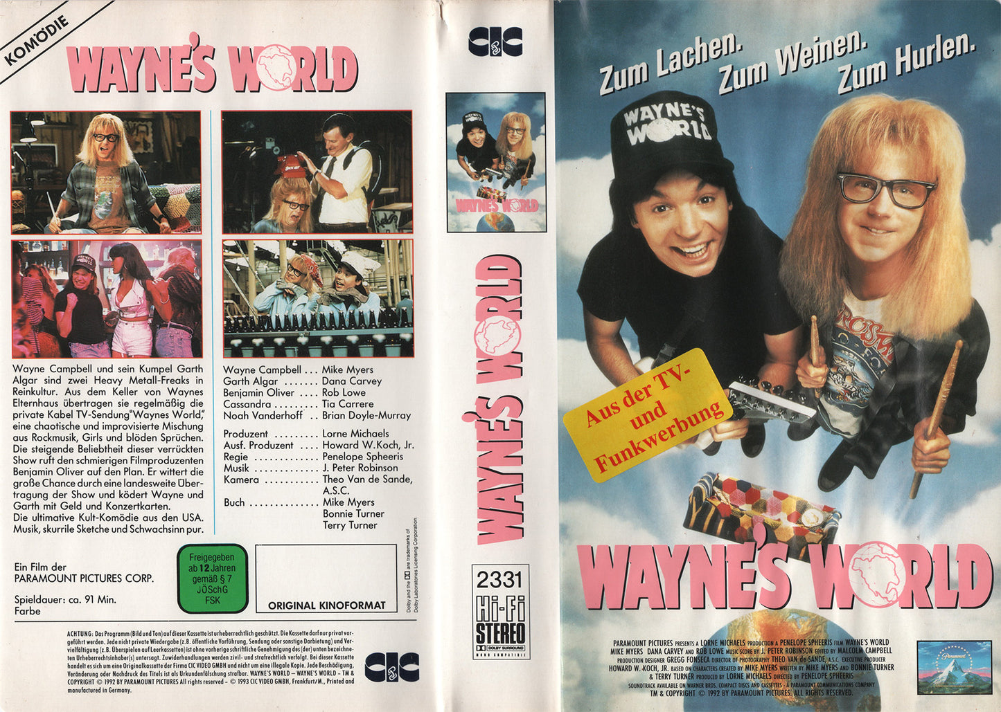 Wayne's World (VHS - 1993 - DE)