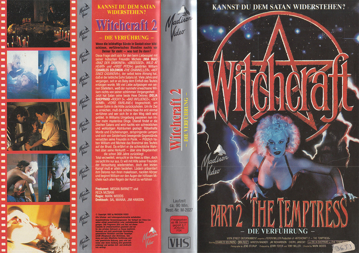 Witchcraft Part 2 The Temptress Die Verführung Madison Video 1992 VHS Kassette Einleger