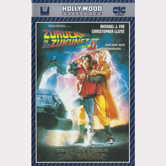 Cover vom Film Zurück in die Zukunft 2 auf VHS Kassette erschienen bei Universal / CIC Video Hollywood Collection 1990